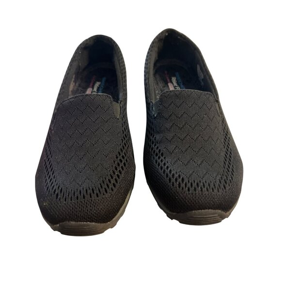 Skechers Reggae Fest Willow Black Relaxed Fit Mesh Slip-On Shoes Size 7.5 Box - Picture 2 of 9